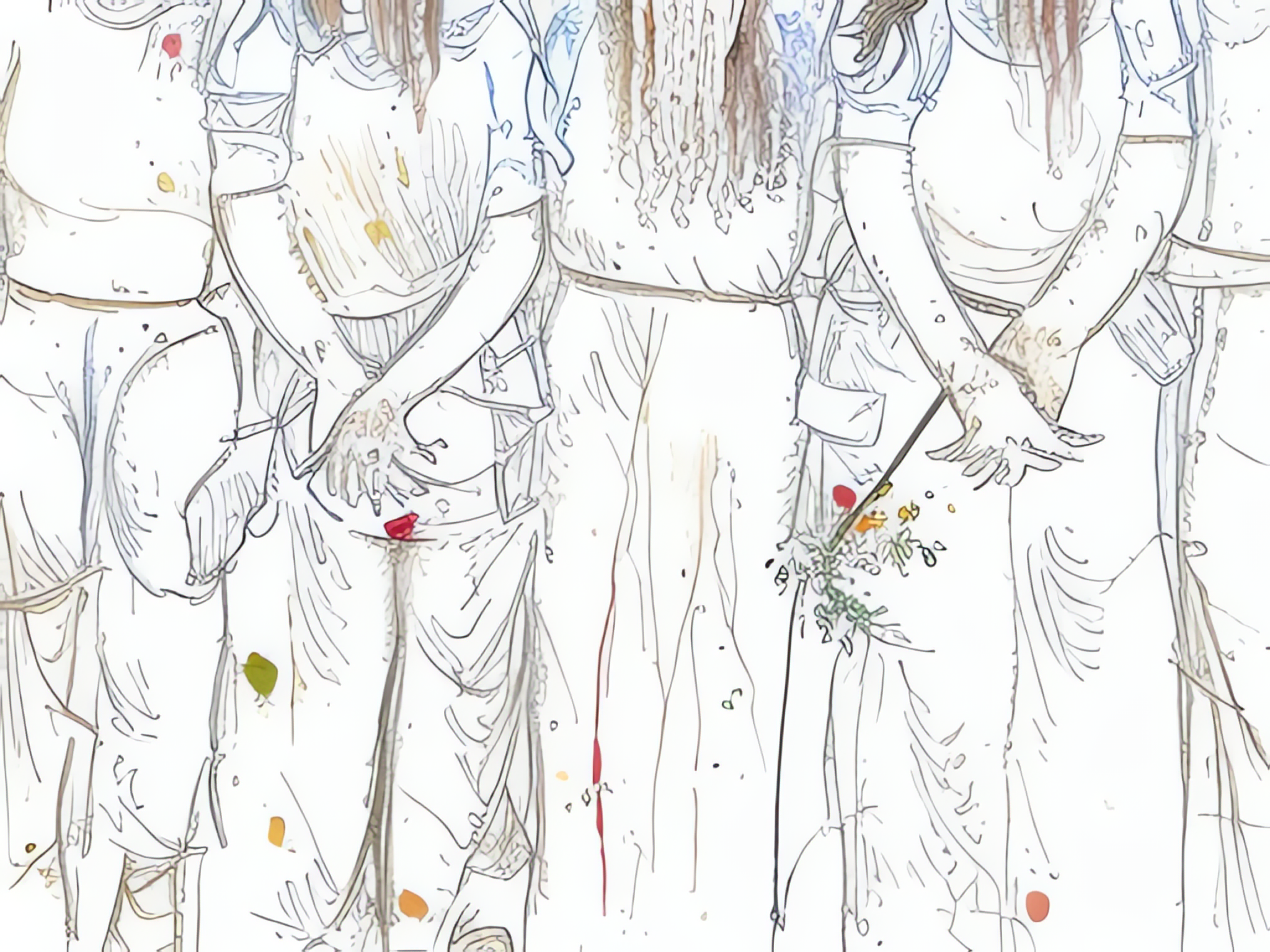 Tied and Bleeding Hostages